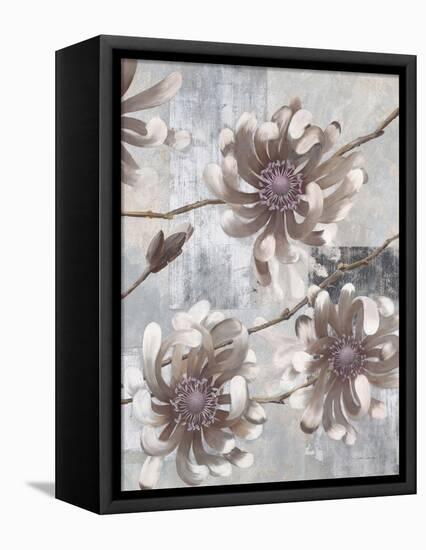 Pewter Petals 1-Jurgen Gottschlag-Framed Stretched Canvas