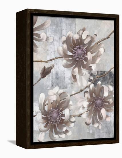 Pewter Petals 1-Jurgen Gottschlag-Framed Stretched Canvas