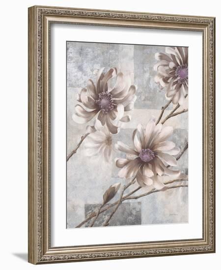 Pewter Petals 2-Jurgen Gottschlag-Framed Art Print