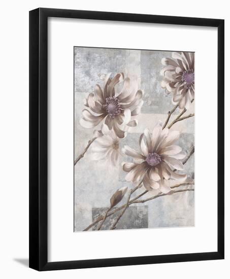 Pewter Petals 2-Jurgen Gottschlag-Framed Art Print