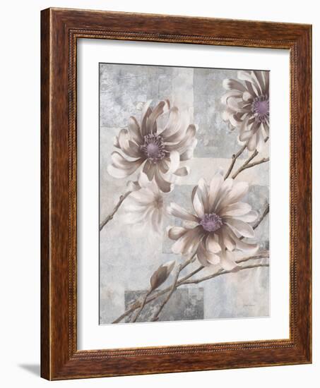 Pewter Petals 2-Jurgen Gottschlag-Framed Art Print