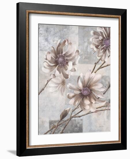 Pewter Petals 2-Jurgen Gottschlag-Framed Art Print