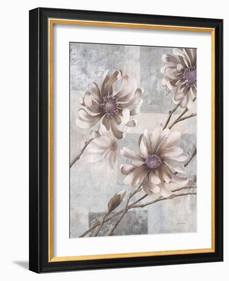 Pewter Petals 2-Jurgen Gottschlag-Framed Art Print