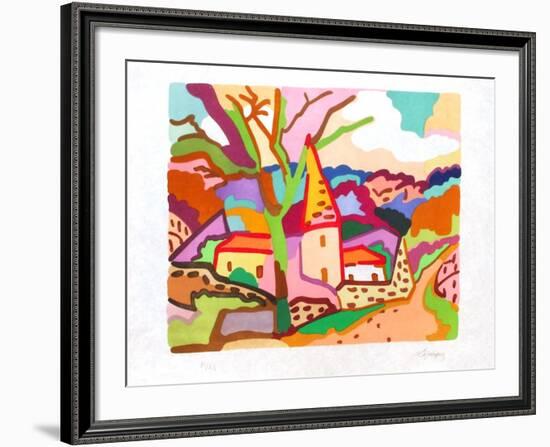 PF - Manoir en Bourgogne-Charles Lapicque-Framed Limited Edition