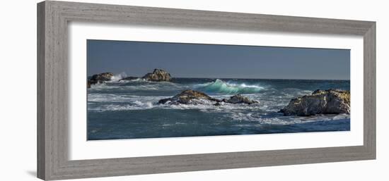 Pfeiffer Beach, Big Sur, California, Crashing Waves in Panorama-Sheila Haddad-Framed Photographic Print