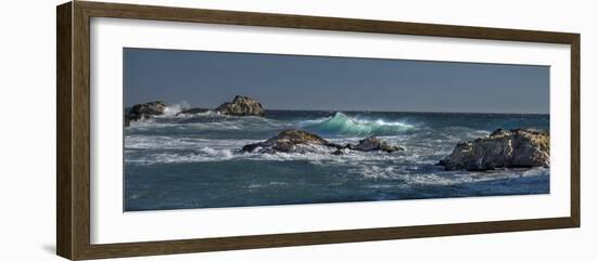 Pfeiffer Beach, Big Sur, California, Crashing Waves in Panorama-Sheila Haddad-Framed Photographic Print