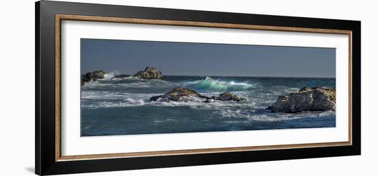 Pfeiffer Beach, Big Sur, California, Crashing Waves in Panorama-Sheila Haddad-Framed Photographic Print