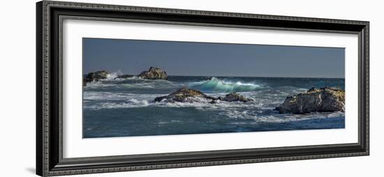 Pfeiffer Beach, Big Sur, California, Crashing Waves in Panorama-Sheila Haddad-Framed Photographic Print