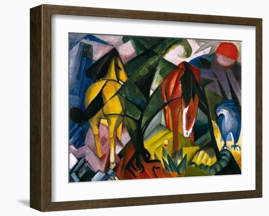 Pferde Und Adler, 1912-Franz Marc-Framed Giclee Print