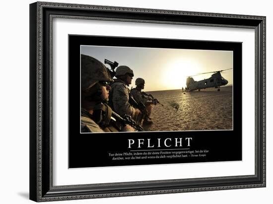 Pflicht: Motivationsposter Mit Inspirierendem Zitat-null-Framed Photographic Print