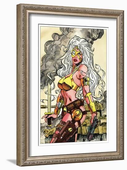 Phaedra Trading Card Art for Creator's Universe Set-Walter Simonson-Framed Art Print