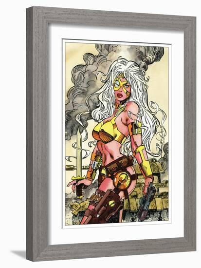 Phaedra Trading Card Art for Creator's Universe Set-Walter Simonson-Framed Art Print