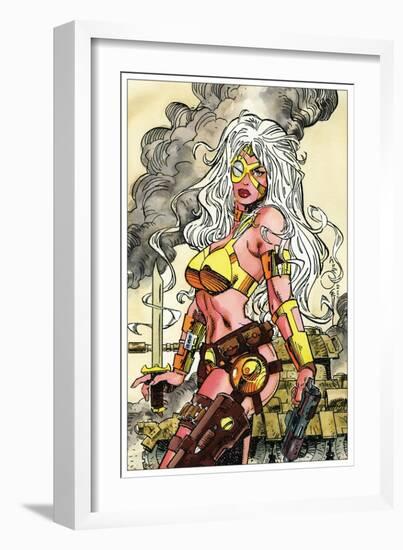 Phaedra Trading Card Art for Creator's Universe Set-Walter Simonson-Framed Art Print