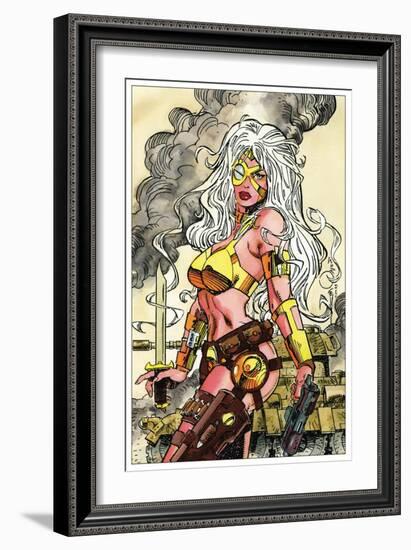 Phaedra Trading Card Art for Creator's Universe Set-Walter Simonson-Framed Art Print