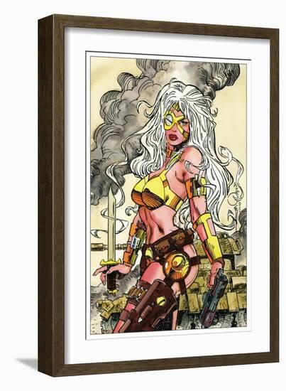 Phaedra Trading Card Art for Creator's Universe Set-Walter Simonson-Framed Premium Giclee Print