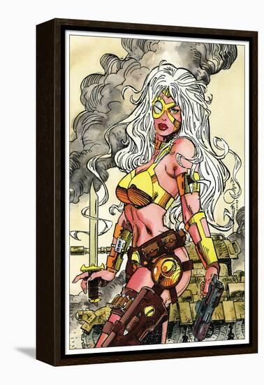 Phaedra Trading Card Art for Creator's Universe Set-Walter Simonson-Framed Stretched Canvas