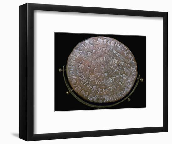 Phaestos Disc, from Minoan Royal Palace at Phaestos, 20th century BC-Unknown-Framed Giclee Print