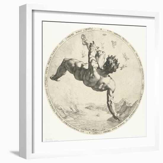 Phaethon, 1588 (Engraving)-Hendrik Goltzius-Framed Giclee Print