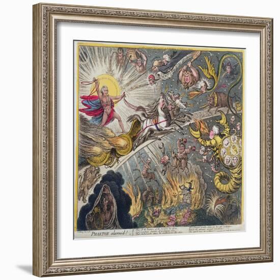 Phaeton Alarm'D, Published by Hannah Humphrey in 1808-James Gillray-Framed Giclee Print