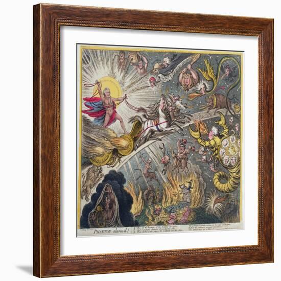 Phaeton Alarm'D, Published by Hannah Humphrey in 1808-James Gillray-Framed Giclee Print