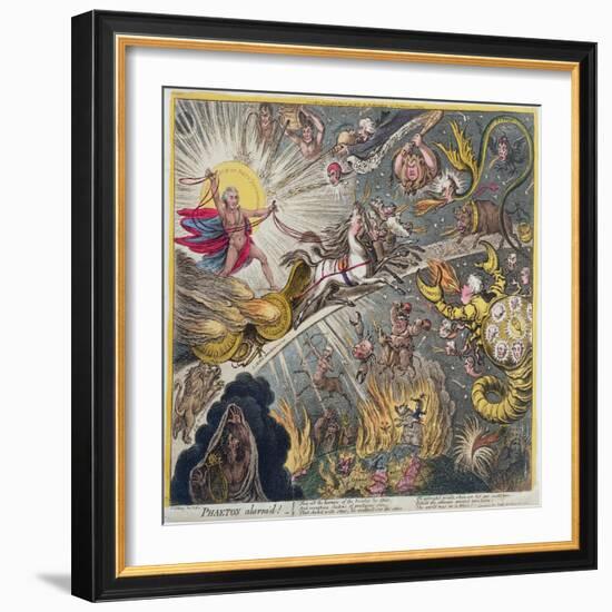 Phaeton Alarm'D, Published by Hannah Humphrey in 1808-James Gillray-Framed Giclee Print