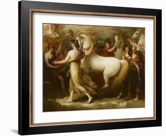 Phaëton sollicitant d'Apollon la conduite du Soleil-Benjamin West-Framed Giclee Print