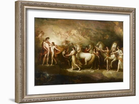 Phaëton sollicitant d'Apollon la conduite du Soleil-Benjamin West-Framed Giclee Print