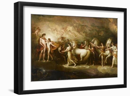 Phaëton sollicitant d'Apollon la conduite du Soleil-Benjamin West-Framed Giclee Print