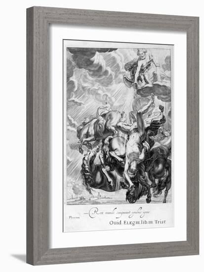 Phaeton Struck Down by Jupiter's Thunderbolt, 1655-Michel de Marolles-Framed Giclee Print