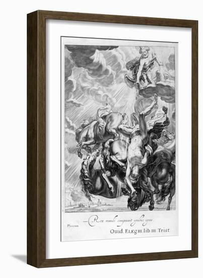 Phaeton Struck Down by Jupiter's Thunderbolt, 1655-Michel de Marolles-Framed Giclee Print