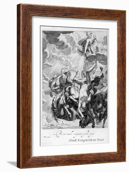 Phaeton Struck Down by Jupiter's Thunderbolt, 1655-Michel de Marolles-Framed Giclee Print