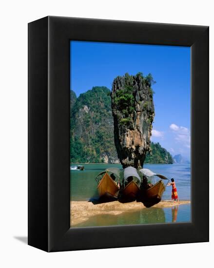 Phangnga Bay, James Bond Island, Phuket, Thailand-Steve Vidler-Framed Premier Image Canvas