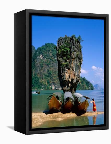 Phangnga Bay, James Bond Island, Phuket, Thailand-Steve Vidler-Framed Premier Image Canvas