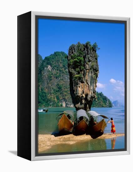 Phangnga Bay, James Bond Island, Phuket, Thailand-Steve Vidler-Framed Premier Image Canvas