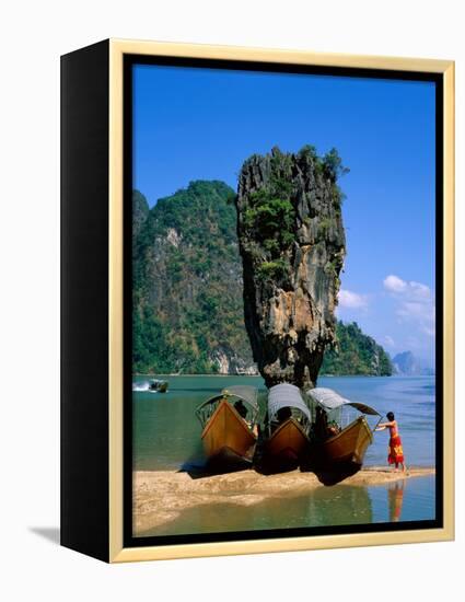 Phangnga Bay, James Bond Island, Phuket, Thailand-Steve Vidler-Framed Premier Image Canvas