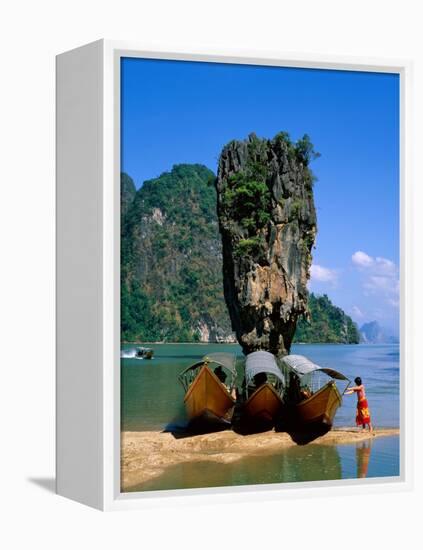 Phangnga Bay, James Bond Island, Phuket, Thailand-Steve Vidler-Framed Premier Image Canvas