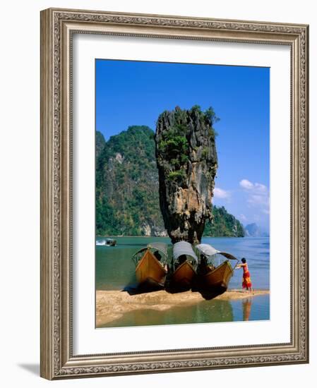 Phangnga Bay, James Bond Island, Phuket, Thailand-Steve Vidler-Framed Photographic Print