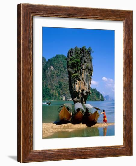 Phangnga Bay, James Bond Island, Phuket, Thailand-Steve Vidler-Framed Photographic Print