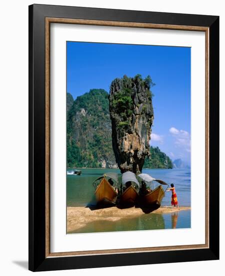 Phangnga Bay, James Bond Island, Phuket, Thailand-Steve Vidler-Framed Photographic Print