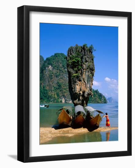 Phangnga Bay, James Bond Island, Phuket, Thailand-Steve Vidler-Framed Photographic Print