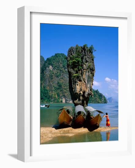 Phangnga Bay, James Bond Island, Phuket, Thailand-Steve Vidler-Framed Photographic Print