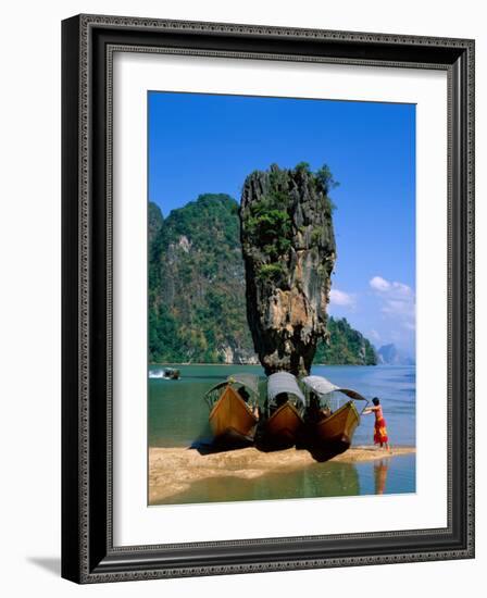 Phangnga Bay, James Bond Island, Phuket, Thailand-Steve Vidler-Framed Photographic Print