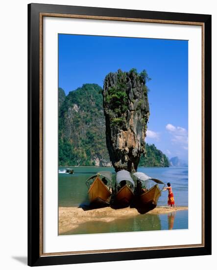 Phangnga Bay, James Bond Island, Phuket, Thailand-Steve Vidler-Framed Photographic Print