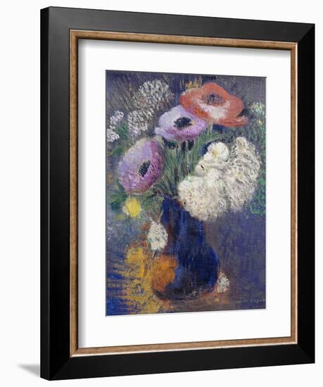 Phantasieblumen Und Anemonen-Odilon Redon-Framed Giclee Print