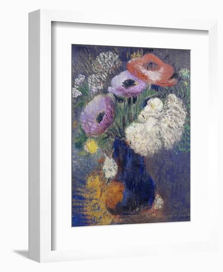 Phantasieblumen Und Anemonen-Odilon Redon-Framed Giclee Print