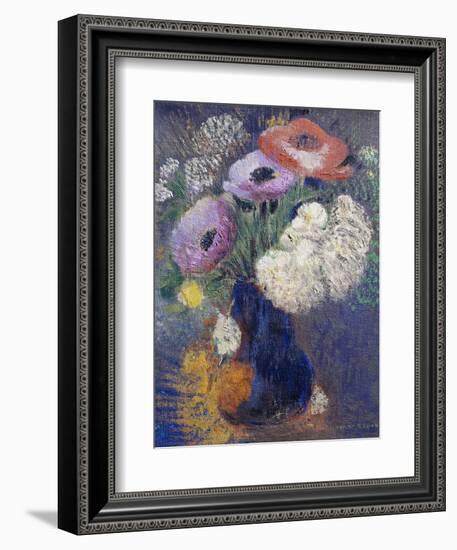 Phantasieblumen Und Anemonen-Odilon Redon-Framed Giclee Print