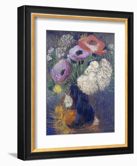 Phantasieblumen Und Anemonen-Odilon Redon-Framed Giclee Print