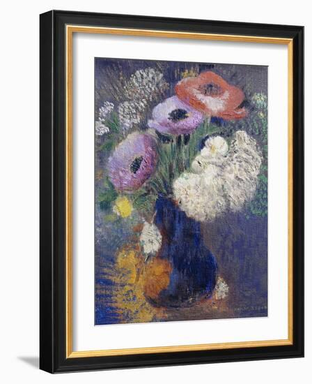 Phantasieblumen Und Anemonen-Odilon Redon-Framed Giclee Print