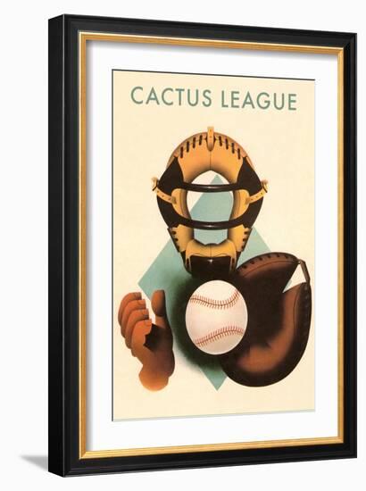 Phantom Cactus League Catcher, Arizona-null-Framed Art Print