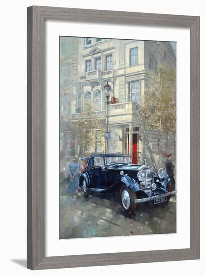 Phantom II into Queens Gate Mews-Peter Miller-Framed Giclee Print